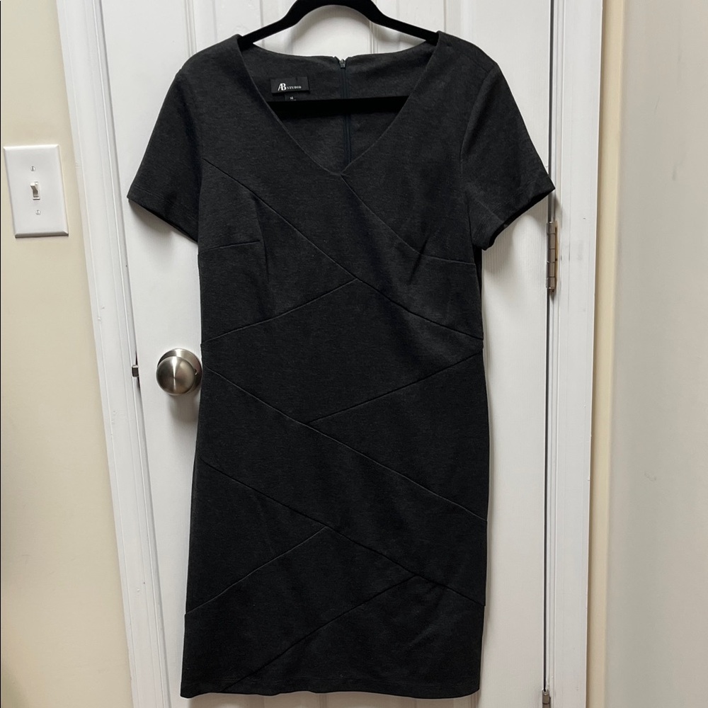AB Studio Charcoal Mini Dress